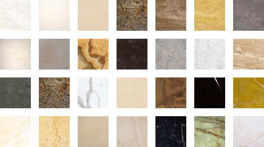 Materialübersicht Marmor - Kalkstein - Sandstein
